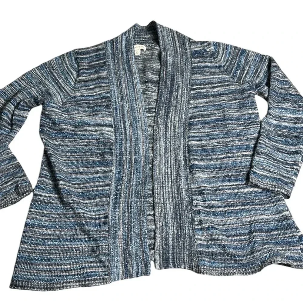 Coldwater Creek,cardigan,wool blend,metallic thread. open front Might be vintage - Picture 12 of 17